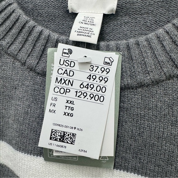 H&M Striped Knit Sweater - Picture 4 of 5